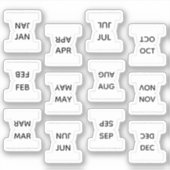 Mikro-Monats-Index-Tab-Bujo-Teiler-Etiketten-Plane Aufkleber (Vorderseite)
