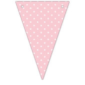 Mikro-Polka-Dot-Weiß auf Rosa Wimpelkette (Zweite Fahne)