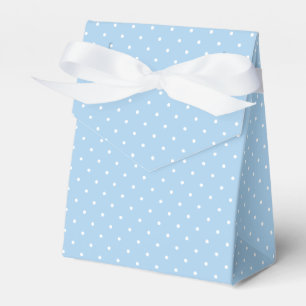 Mikro-Polka-Dot-Weiß - Babyblau Geschenkschachtel