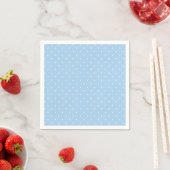 Mikro-Polka-Dot-Weiß - Babyblau Serviette (Beispiel)