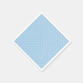 Mikro-Polka-Dot-Weiß - Babyblau Serviette (Ecke)