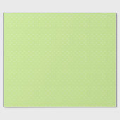 Mikro-Polka-Dot-Weiß - Frühjahrsgrün Geschenkpapier (Flach)