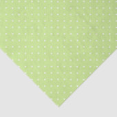 Mikro-Polka-Dot-Weiß - Frühjahrsgrün Seidenpapier (Detail)