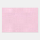 Mikro-Polka-Dot-Weiß - Hellrosa Geschenkpapier Set (Vorderseite 2)