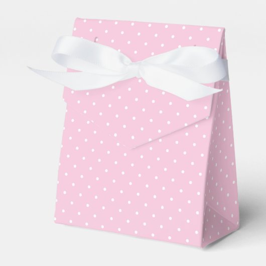 Mikro-Polka-Dot-Weiß - Hellrosa Geschenkschachtel (Vorderseite)
