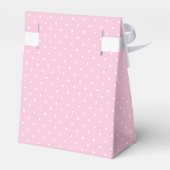 Mikro-Polka-Dot-Weiß - Hellrosa Geschenkschachtel (Rückseite)