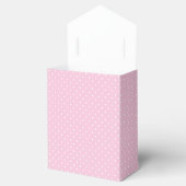 Mikro-Polka-Dot-Weiß - Hellrosa Geschenkschachtel (Geöffnet)