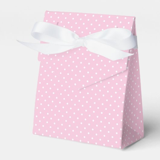 Mikro-Polka-Dot-Weiß - Hellrosa Geschenkschachtel (Vorderseite)