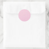 Mikro-Polka-Dot-Weiß - Hellrosa Runder Aufkleber (Tasche)