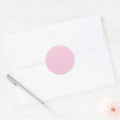 Mikro-Polka-Dot-Weiß - Hellrosa Runder Aufkleber (Umschlag)