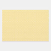 Mikro-Polka-Dot-Weiß - Kanariengelb Geschenkpapier Set (Vorderseite 2)