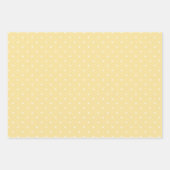 Mikro-Polka-Dot-Weiß - Kanariengelb Geschenkpapier Set (Vorderseite)