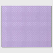 Mikro-Polka-Dot-Weiß - Sanftes Lavendel Geschenkpapier (Flach)