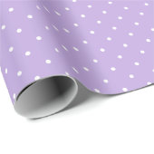 Mikro-Polka-Dot-Weiß - Sanftes Lavendel Geschenkpapier (Rolleneckpunkt)