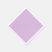 Mikro-Polka-Dot-Weiß - Sanftes Lila Serviette (Ecke)