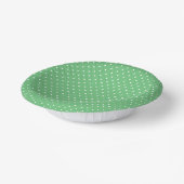 Mikro-Polka-Dot-Weiß - Sommergrün Pappteller (Gewinkelt)