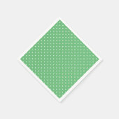 Mikro-Polka-Dot-Weiß - Sommergrün Serviette (Ecke)