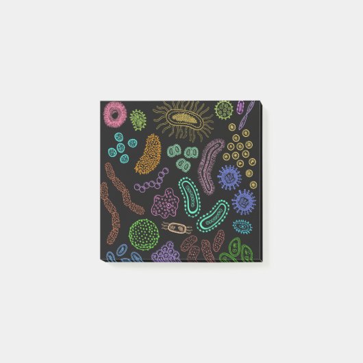 Mikroben Post-it Klebezettel (Vorderseite)