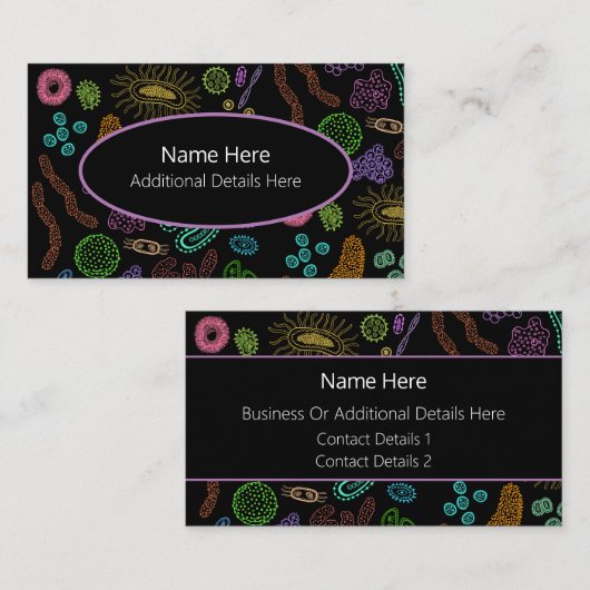 Mikroben Visitenkarte (Vorne/Hinten)