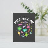 Mikrobiologe Bacteria Microscope Postkarte (Stehend Vorderseite)
