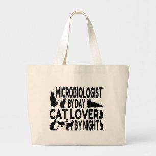 Mikrobiologe Cat Lover Jumbo Stoffbeutel