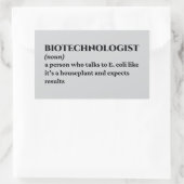 Mikrobiologe Funny Definition Rechteckiger Aufkleber (Tasche)