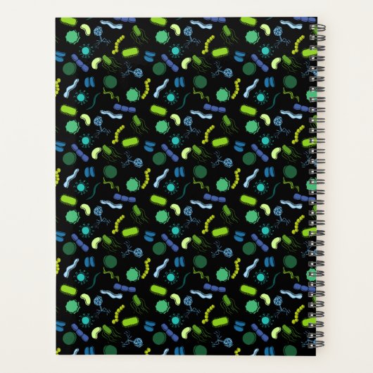 Mikrobiologie - Farbe auf schwarz Planer (Rückseite)