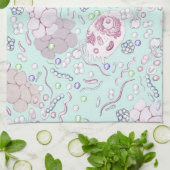 Mikrobiologie im Blau Geschirrtuch (Gefaltet)