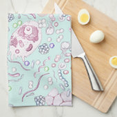 Mikrobiologie im Blau Geschirrtuch (Viertel Falte)