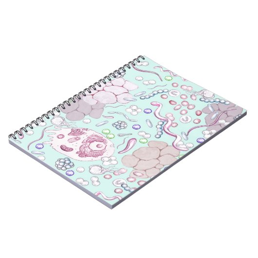 Mikrobiologie im Blau Notizblock (Linke Seite)