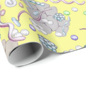 Mikrobiologie im Gelb Geschenkpapier (Rolleneckpunkt)