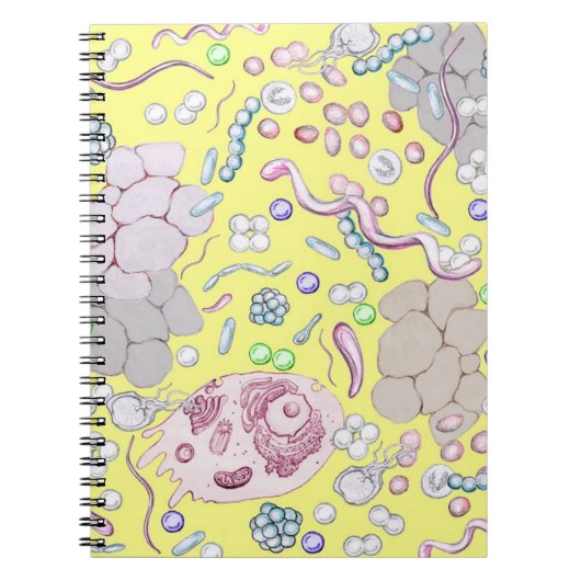 Mikrobiologie in Gelb Notizblock (Vorderseite)