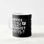 Mikrobiologie-Kaffee gibt mir mikrobiologische Pow Kaffeetasse (Vorderseite Links)