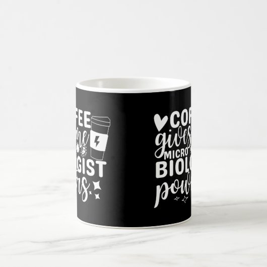 Mikrobiologie-Kaffee gibt mir mikrobiologische Pow Kaffeetasse (Mittel)