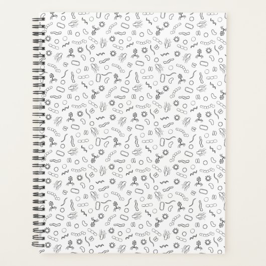 Mikrobiologie - Schwarz auf Weiß Planer (Vorderseite)