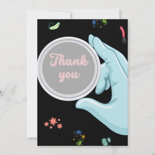 Mikrobiologie Vielen Dank Dankeskarte (Vorderseite)