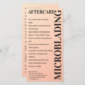 Mikroblading Aftercare Creamy Glam Dankeskarte (Vorne/Hinten)