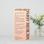 Mikroblading Aftercare Creamy Glam Dankeskarte (Stehend Vorderseite)