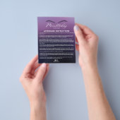 Mikroblading Aftercare Instruction Elegant Lila Flyer (Gruppe)