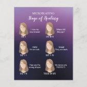 Mikroblading Aftercare Instruction Elegant Lila Flyer (Hinten)