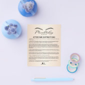 Mikroblading Aftercare Instruction Elfenbeinweiß Flyer (Einzeln)