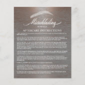 Mikroblading Aftercare Instruction Stilvolle Kupfe Flyer (Vorne)