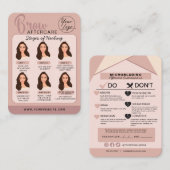 Mikroblading Aftercare Instructions Busin Visitenkarte (Vorne/Hinten)