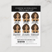 Mikroblading Aftercare Instructions Busine Visitenkarte (Rückseite)