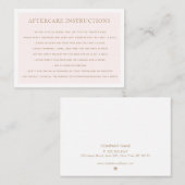 Mikroblading Aftercare Instructions Pink Visitenkarte (Vorne/Hinten)