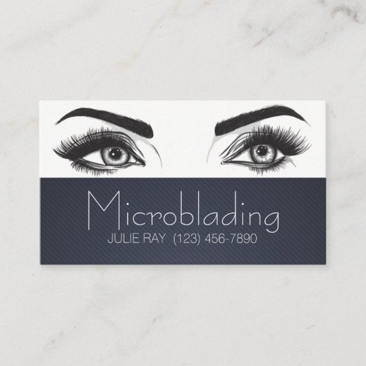 Mikroblading , Augenbrauen, Tattoo, bleibende Make Visitenkarte (Vorderseite)