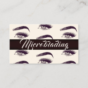 Mikroblading , Augenbrauen, Tattoo, bleibende Make Visitenkarte