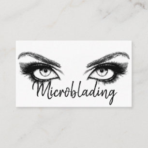 Mikroblading, Augenbrauen, Tattoo, Permanentes Mak Visitenkarte