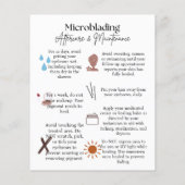 Mikroblading-Bühnen der Heilungskarte - beidseitig (Rückseite)