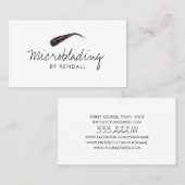 Mikroblading Eyebrow Symbol Permanent Makeup Card Visitenkarte (Vorne/Hinten)